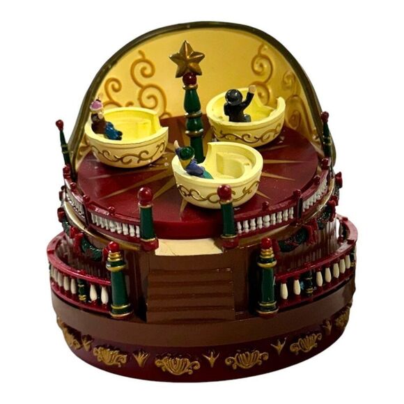 Mini Carousel Music Box Plays "Joy To The World" Holiday Decoration READ - Picture 3 of 5
